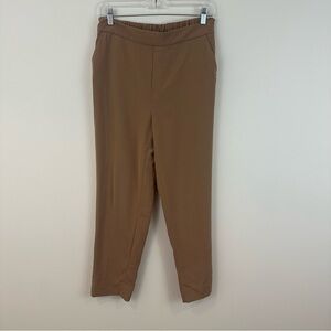 Banana Republic Tan Elastic Waist Pull On Slim Leg Pants Size 8